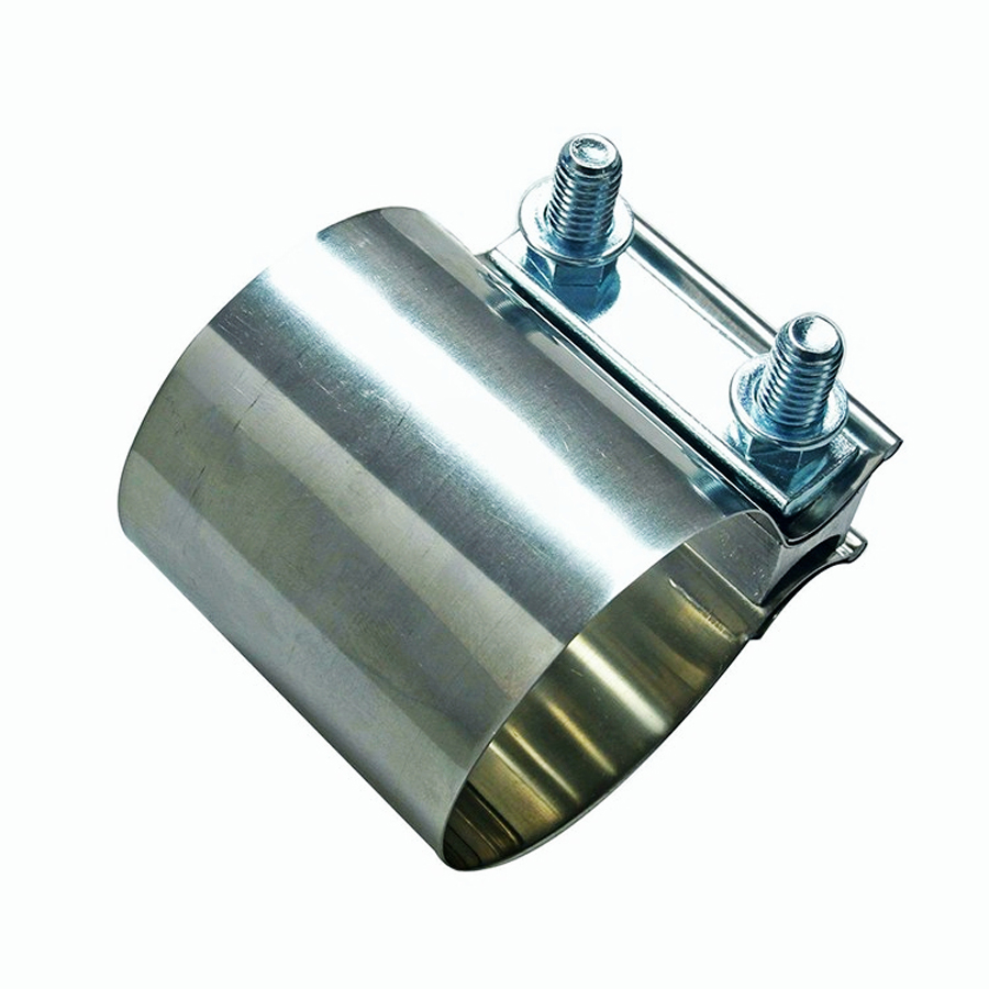 2 1/2" Stainless Steel Aoto Flat Band Car Exhaust Clamp 2.5" ID Sleeve Coupler T304