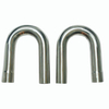 2pc 3" U 180 Degree SS Automobile Stainless Steel Exhaust Mandrel Bend Pipe Tube Tubing Silver