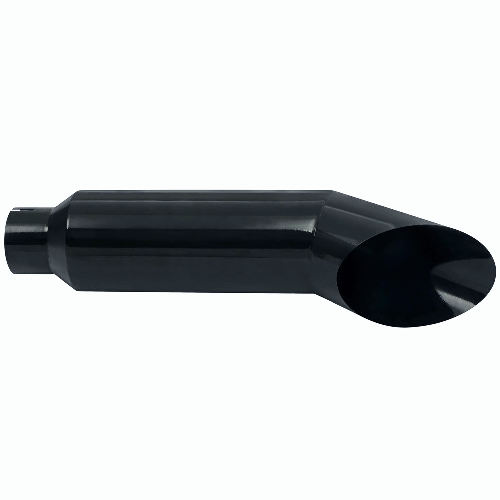 Miter Black 5" Inlet 8"Outlet 36" Long Diesel Smoker Exhaust Stack Tip Angle Cut Exhaust Tailpipe