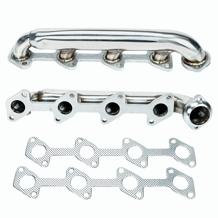03-07 Ford Powerstroke F250 F350 6.0 Stainless Performance Headers Manifolds SS Exhaust Down Pipes
