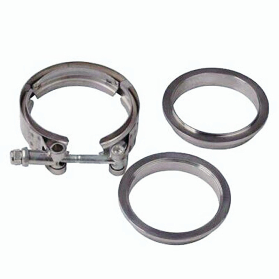 2.25 Inch Stainless Steel V Band Flange Stainless Steel Auto Exhaust Band Clamp Kit