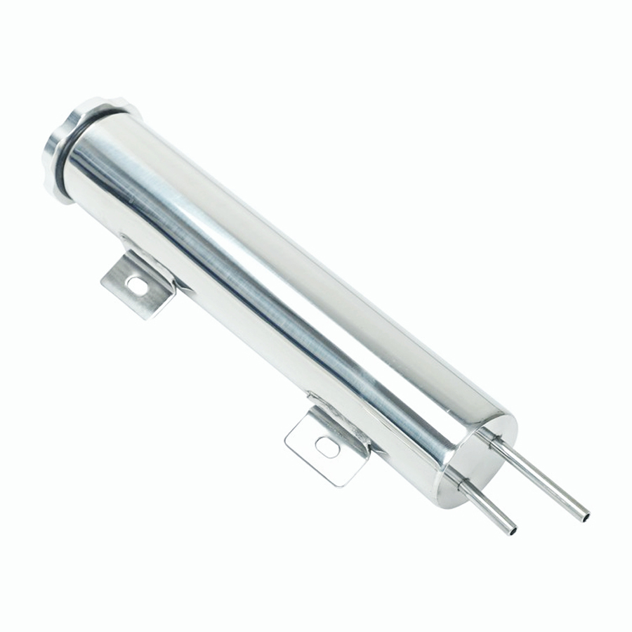 New Brand 2"x10" Polished Stainless Steel 20OZ Radiator Over Flow Tank Universal Silver