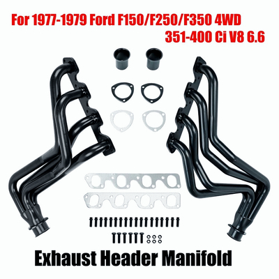 Stainless steel exhaust headers for 77-79 F150/250/350/Bronco 4WD 351-400 Ci V8